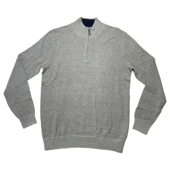 Club Room Soft Grey Heather Cotton Mens Sweater Size Small - Picture 10 of 10